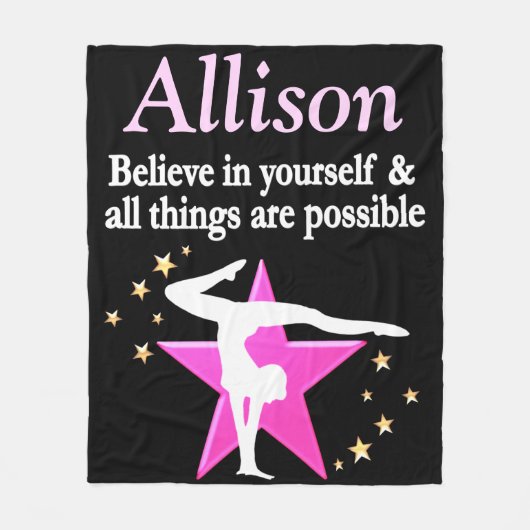 ピンクと黒の体パーソナライズされた操用毛布 フリースブランケット (正面)