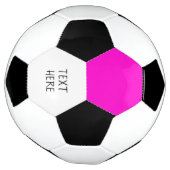 ピンクと黒の六角形とテキストサッカーボール サッカーボール (回転)
