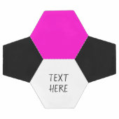 ピンクと黒の六角形とテキストサッカーボール サッカーボール (フラット)
