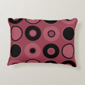ピンクと黒の円 アクセントクッション (裏面)