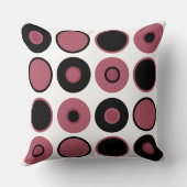 ピンクと黒の円 クッション (裏面)