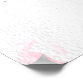 ピンクと黒の大理石のテクスチャ手書き ポスター (角)