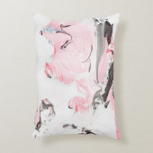 ピンクと黒の大理石テクスチャ。手書き アクセントクッション (正面(垂直))