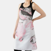 ピンクと黒の大理石テクスチャ。手書き エプロン (インサイチュ)