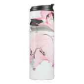 ピンクと黒の大理石テクスチャ。手書き タンブラー (回転左)