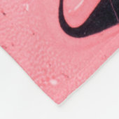 ピンクと黒の大理石テクスチャ。手絵を描 フリースブランケット (角)