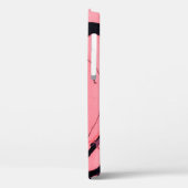 ピンクと黒の大理石テクスチャ。手絵を描 Case-Mate iPhoneケース (裏面 / 左)