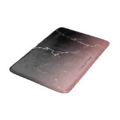 ピンクと黒の大理石 バスマット (アングル)