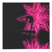 ピンクと黒の女の子カスタムの体操キューブ フォトキューブ (正面)