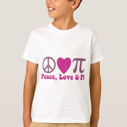 ピンクと黒の平和シンボル.png tシャツ (正面)