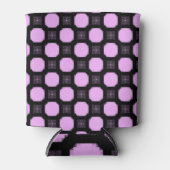 ピンクと黒の幾何学的オーナメント。 缶クーラー (正面)