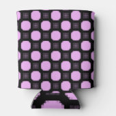 ピンクと黒の幾何学的オーナメント。 缶クーラー (裏面)