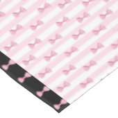 ピンクと黒の弓の布テーブルクロス テーブルクロス (アングル)