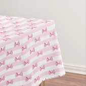 ピンクと黒の弓の布テーブルクロス テーブルクロス (インサイチュ)