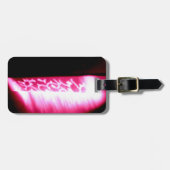 ピンクと黒の影のシェイプラベル ラゲッジタグ (正面横)