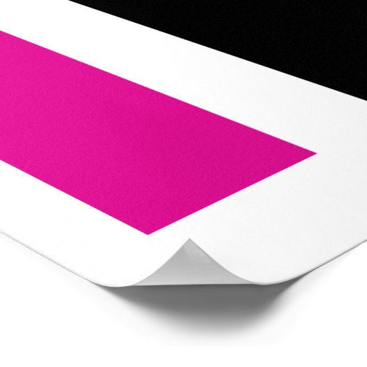 ピンクと黒の文字R ポスター (角)