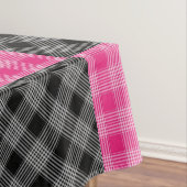 ピンクと黒の格子模様のテーブルクロス テーブルクロス (インサイチュ)