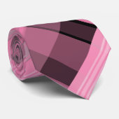 ピンクと黒の格子模様のネクタイ ネクタイ (ロール)