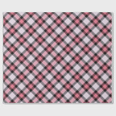 ピンクと黒の格子縞 ラッピングペーパー (フラット)