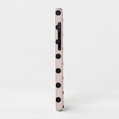 ピンクと黒の水玉ドット Case-Mate iPhoneケース (裏面/左)
