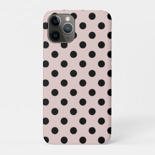 ピンクと黒の水玉ドット iPhone 11 PROケース