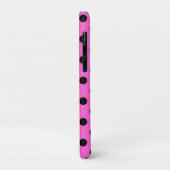 ピンクと黒の水玉ドット Case-Mate iPhoneケース (裏面/左)
