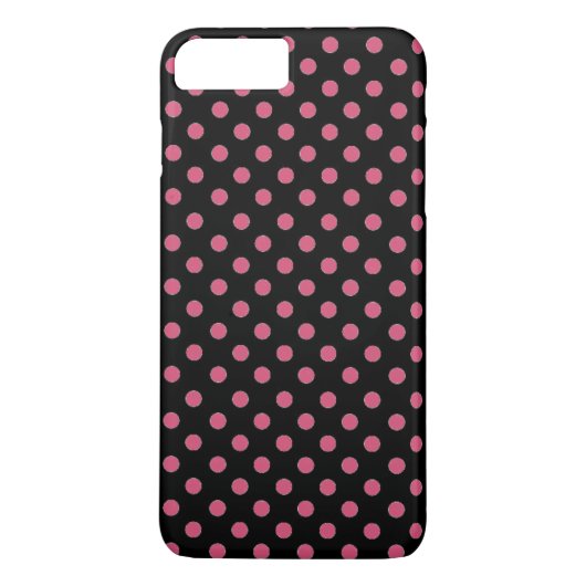 ピンクと黒の水玉模様 Case-Mate iPhoneケース (裏面)
