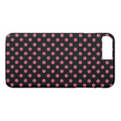 ピンクと黒の水玉模様 Case-Mate iPhoneケース (裏面(横))
