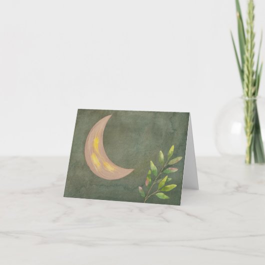 ピンクと黒の水色の天音ノートカード ノートカード (正面)