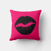 ピンクと黒の滑り クッション (裏面)