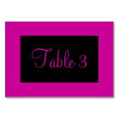 ピンクと黒の番号付け テーブルナンバー (正面)