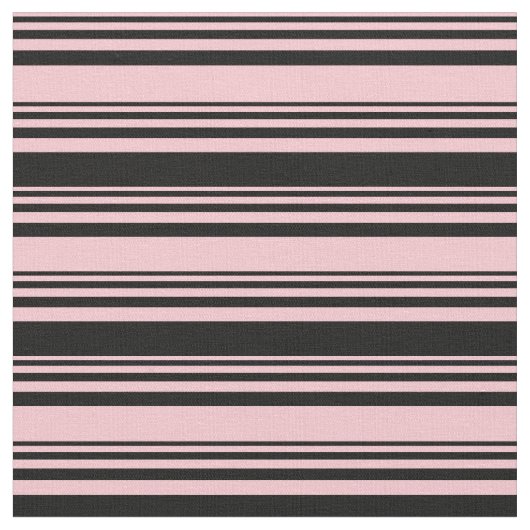ピンクと黒の線のパターン ファブリック (クローズアップ)