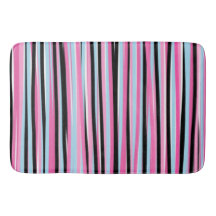 ピンクと黒の縦ストライプ列