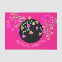 ピンクと黒の花の母の日