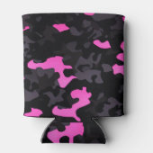 ピンクと黒の迷彩 缶クーラー (裏面)