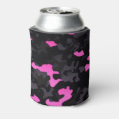 ピンクと黒の迷彩 缶クーラー (缶裏面)