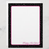 ピンクと黒の降雪レターヘッド (正面/裏面)