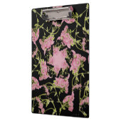 ピンクと黒のAchilleaフラクタル・アート クリップボード (左)