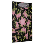 ピンクと黒のAchilleaフラクタル・アート クリップボード (右)