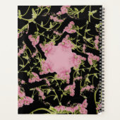 ピンクと黒のAchilleaフラクタル・アート プランナー手帳 (裏面)