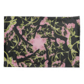 ピンクと黒のAchilleaフラクタル・アート 枕カバー (裏面)