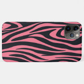 ピンクと黒ゼブラアニマルプリント Case-Mate iPhoneケース (裏面(横))