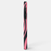 ピンクと黒ゼブラアニマルプリント Case-Mate iPhoneケース (裏面/左)