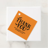 ピンクと黒ハロウィーンブライダルシャワーありがとう フェイバータグ (インサイチュ)