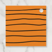 ピンクと黒ハロウィーンブライダルシャワーありがとう フェイバータグ (裏面)