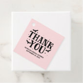 ピンクと黒ハロウィーンブライダルシャワーありがとう フェイバータグ (インサイチュ)