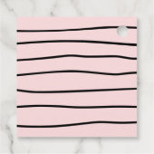 ピンクと黒ハロウィーンブライダルシャワーありがとう フェイバータグ (裏面)