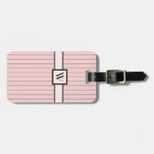 ピンクと黒ピンプリペスの荷物タグ ラゲッジタグ (正面横)