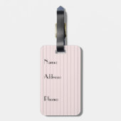 ピンクと黒ピンプリペスの荷物タグ ラゲッジタグ (裏面縦)