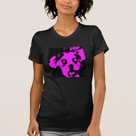 ピンクと黒犬 Tシャツ (正面)